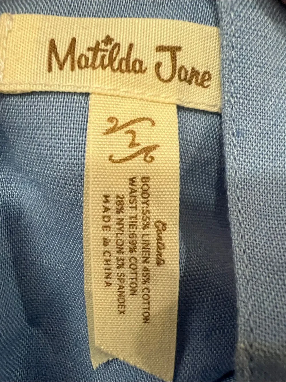 Matilda Jane  vault Friends Forever Neve Love Me Blue Dress Size 2 NWOT